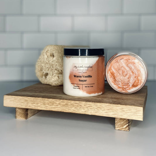 Warm Vanilla Sugar Foaming Sugar Scrub: 8 oz