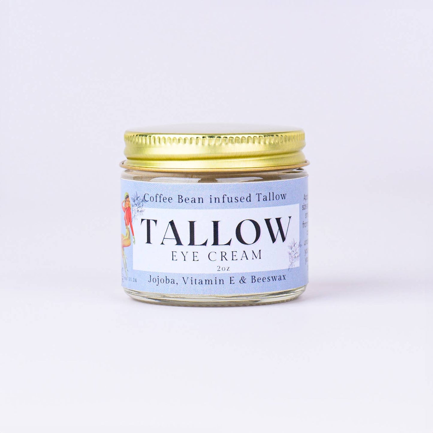 Coffee Bean Infused Tallow Eye Cream-Grass Fed Beef Tallow