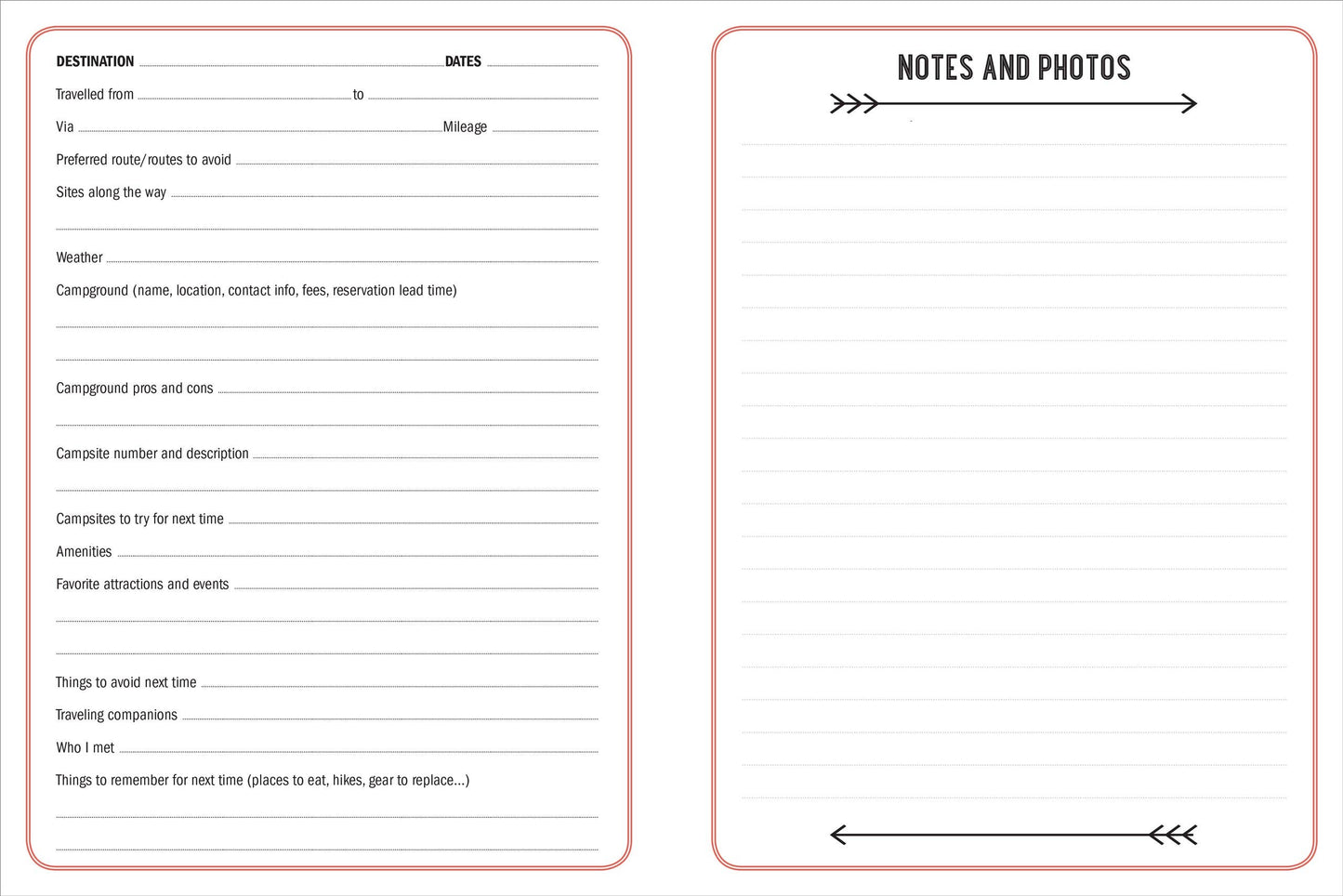 The Camping Logbook: Record Your Adventures