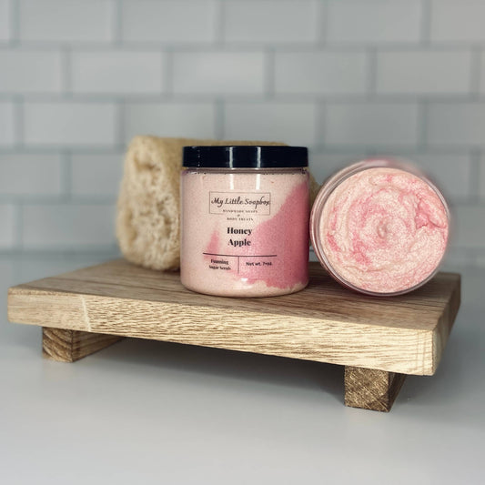 Honey Apple Foaming Sugar Scrub: 8oz
