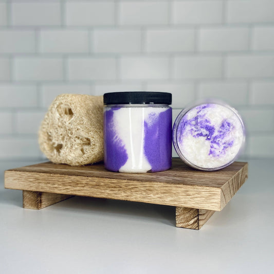 Coconut Milk and Lavender Foaming Sugar Scrub: 8 oz