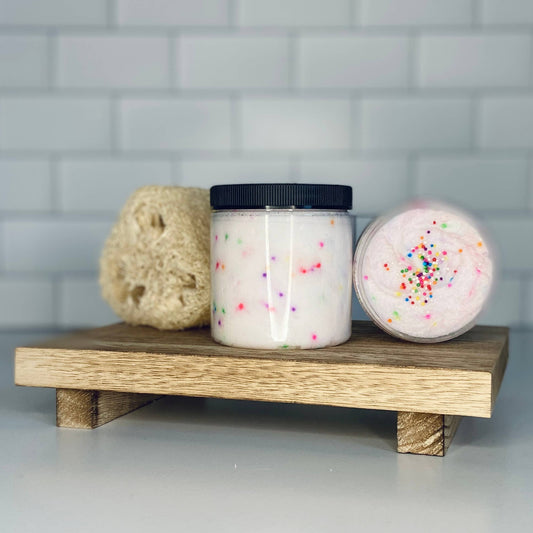 Birthday Cake Foaming Sugar Scrub: 8 oz