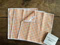 Pumpkin Gingham Double-Sided Dishcloth Set