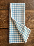 Farmhouse Blue Gingham Tea Towel -Recycled Microfiber