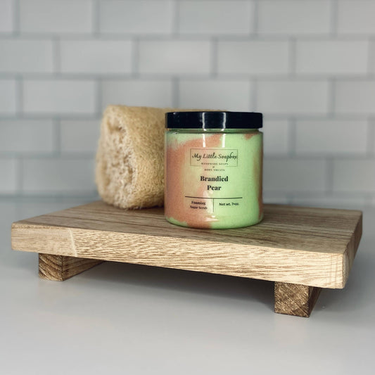 Brandied Pear Foaming Sugar Scrub: 8oz