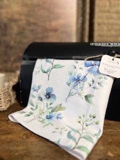 Cottage White Tea Towel - Recycled Microfiber