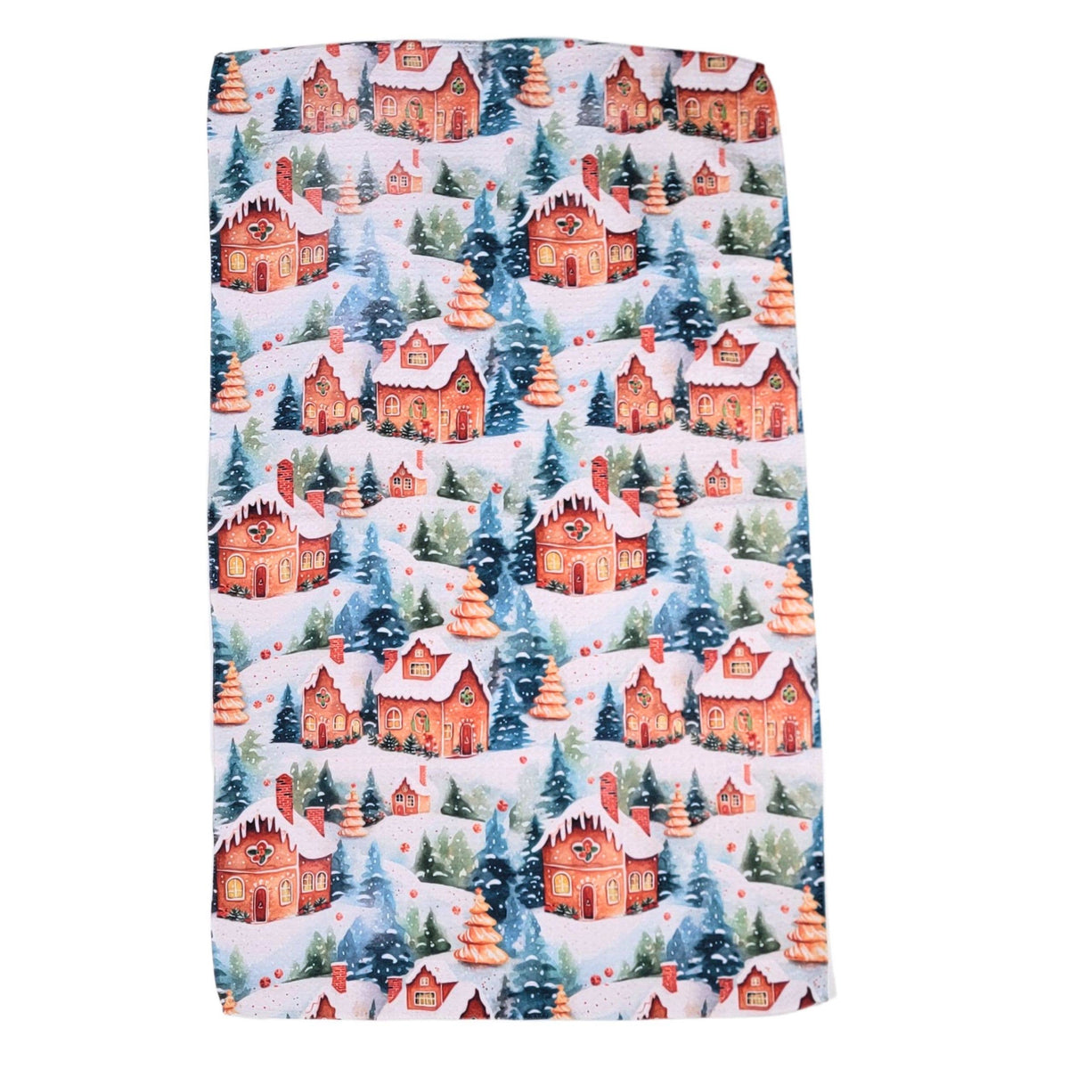 Gingerbread Village Christmas Tea Towel