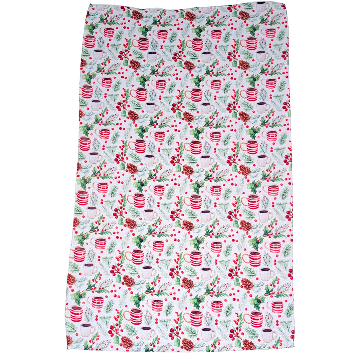 Coffee and Mistletoe Christmas Tea Towel