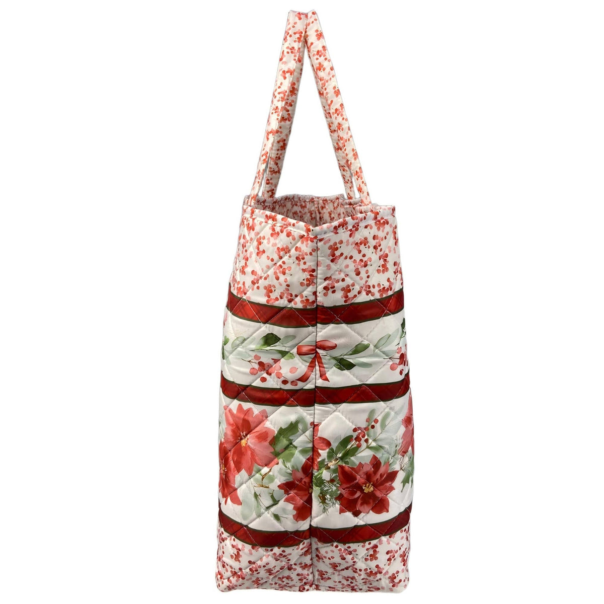 Cardinal Christmas Winter Quilted Tote Bag