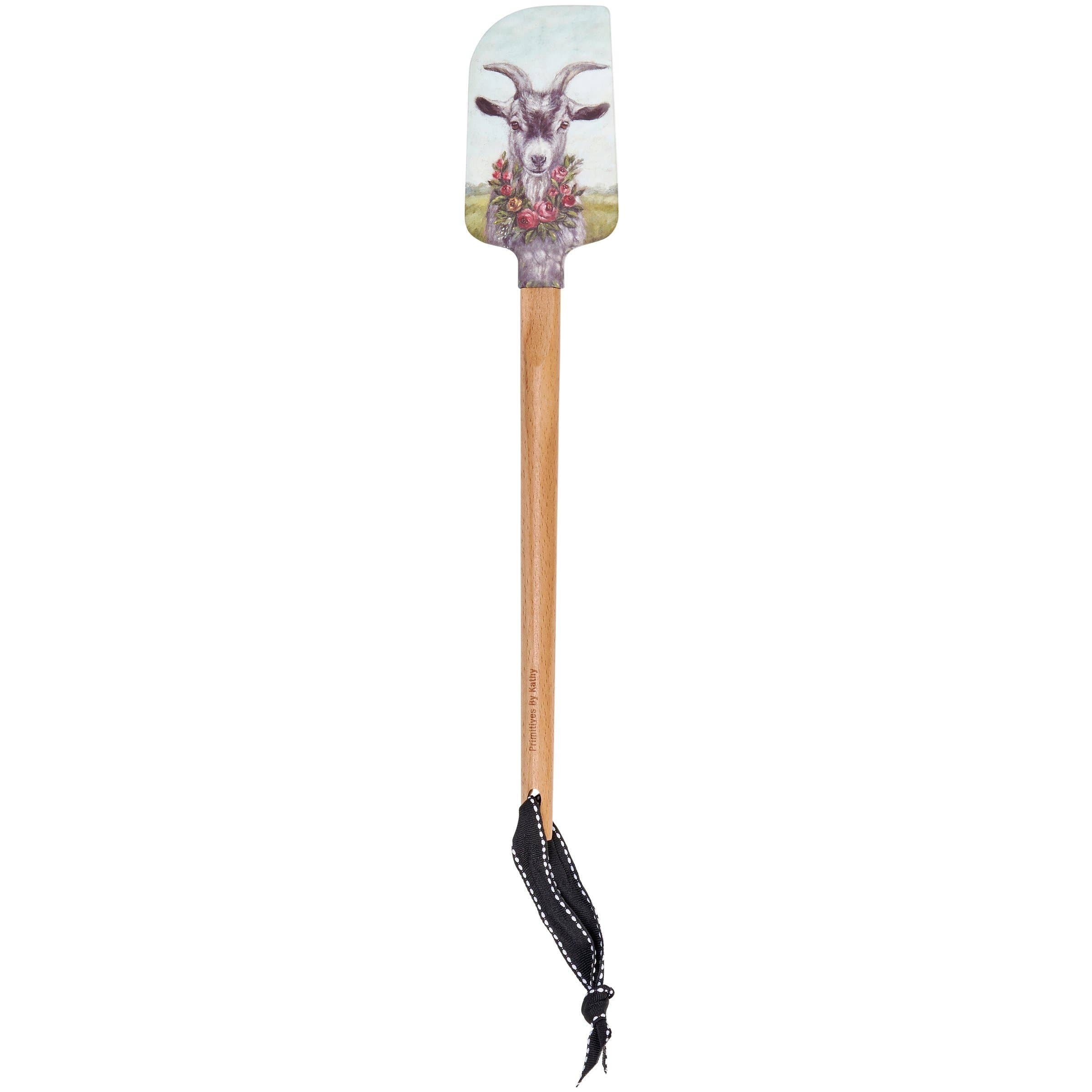 Floral Goat Spatula