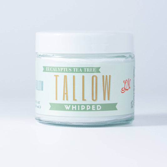 Eucalyptus Tea Tree Whipped Tallow - All Natural Grass Fed Beef Tallow Moisturizer