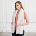 Dusty Rose Faux Fur Four-Pocket Plush Winter Scarf
