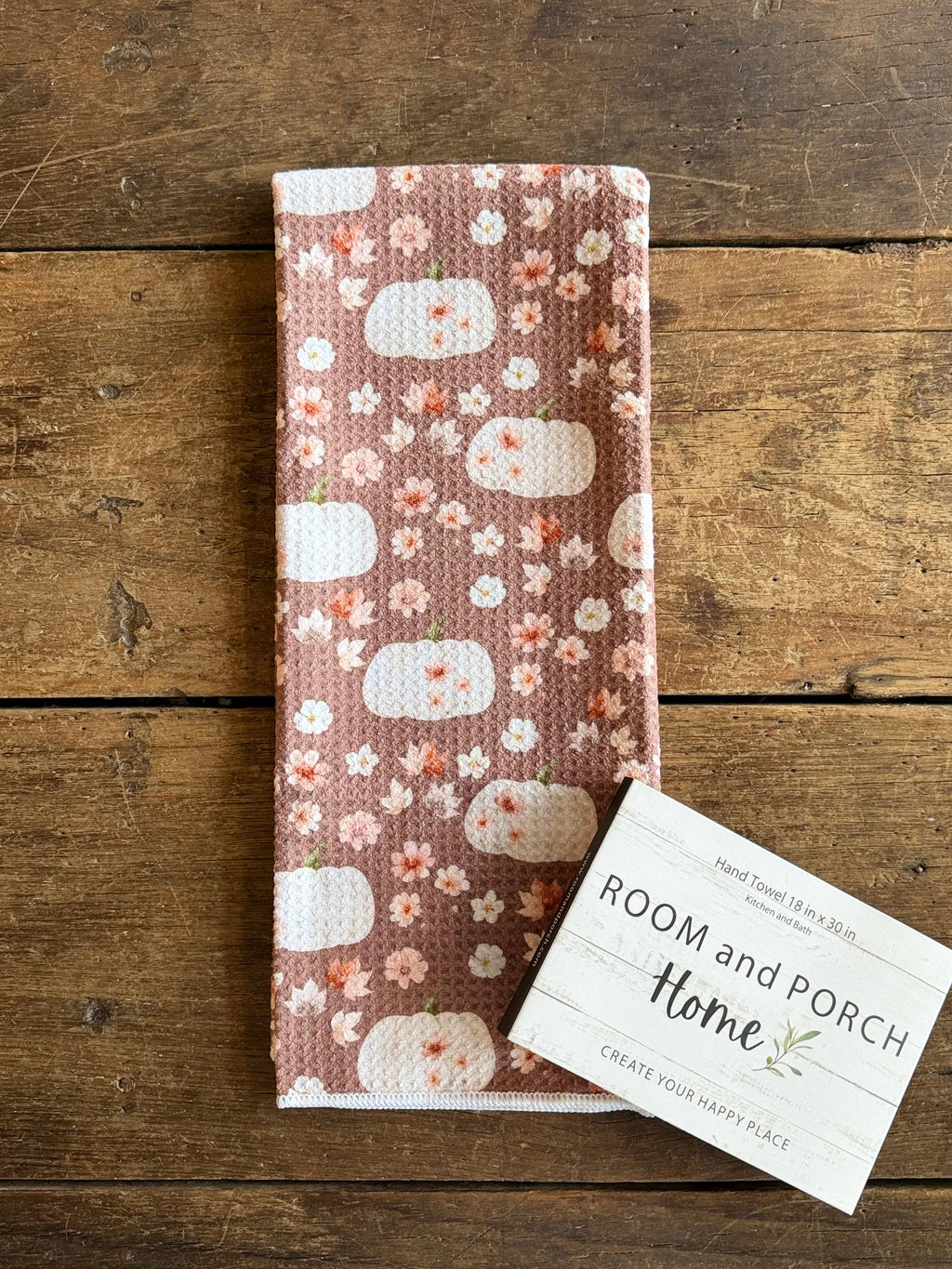 Prairie Pumpkins Double-Sided Tea Towel