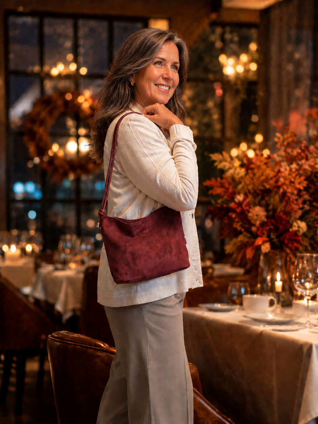 Sienna Square Suede Crossbody