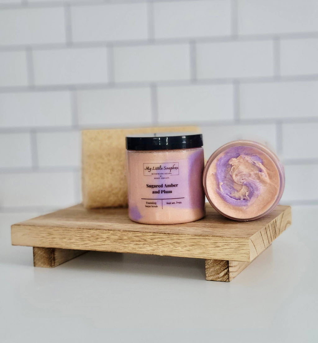 Sugared Amber and Plum Foaming Sugar Scrub