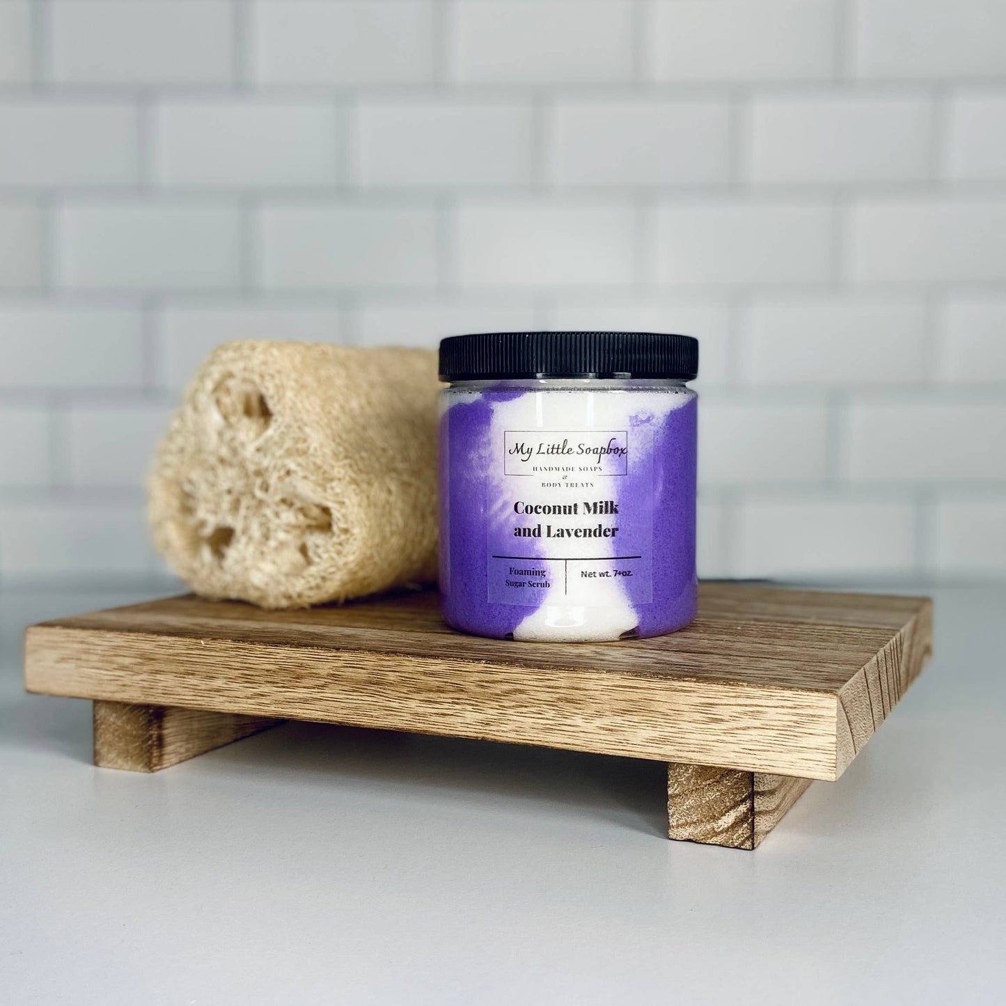 Coconut Milk and Lavender Foaming Sugar Scrub: 8 oz