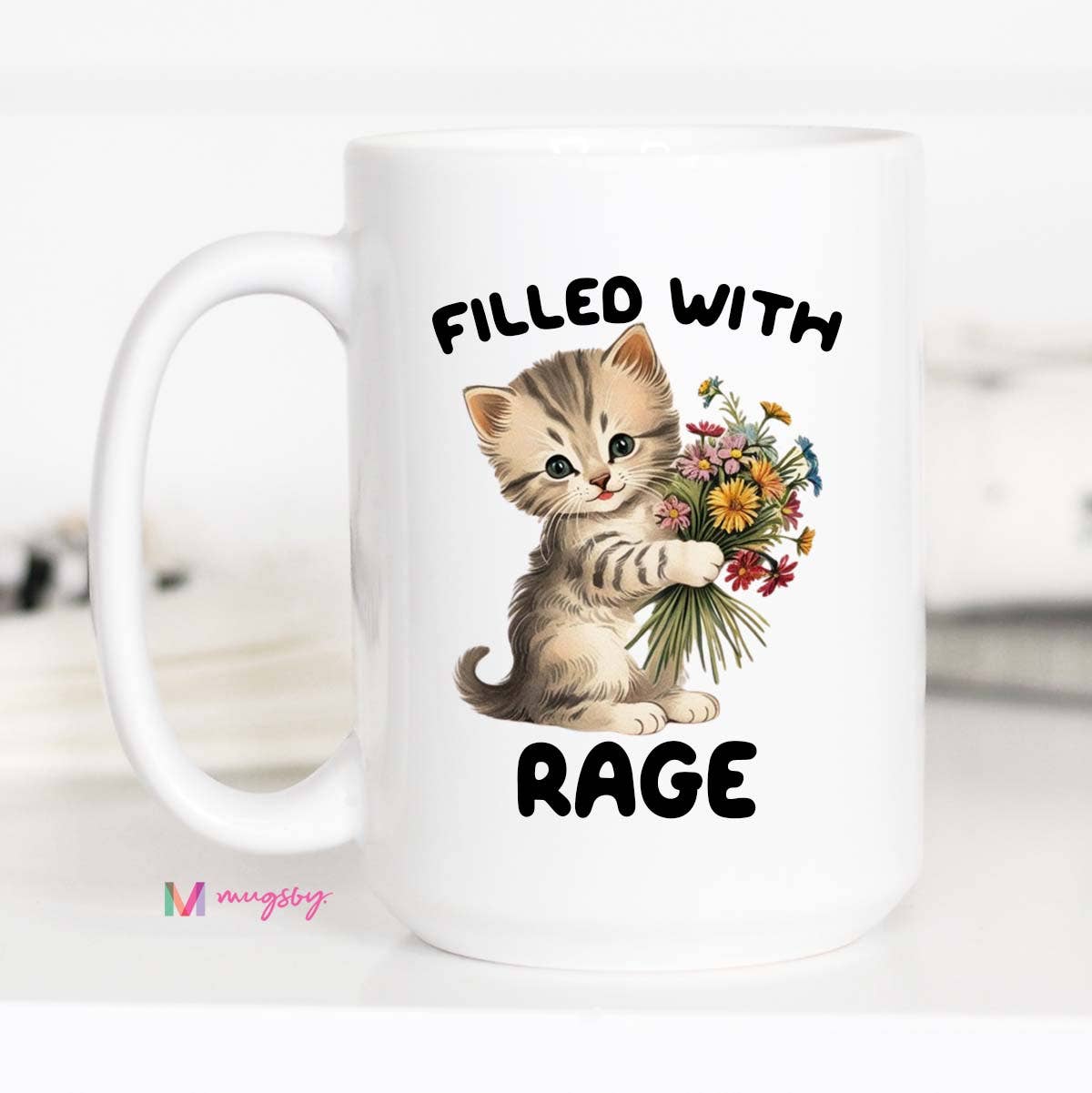 Filled with Rage Kitten Mug