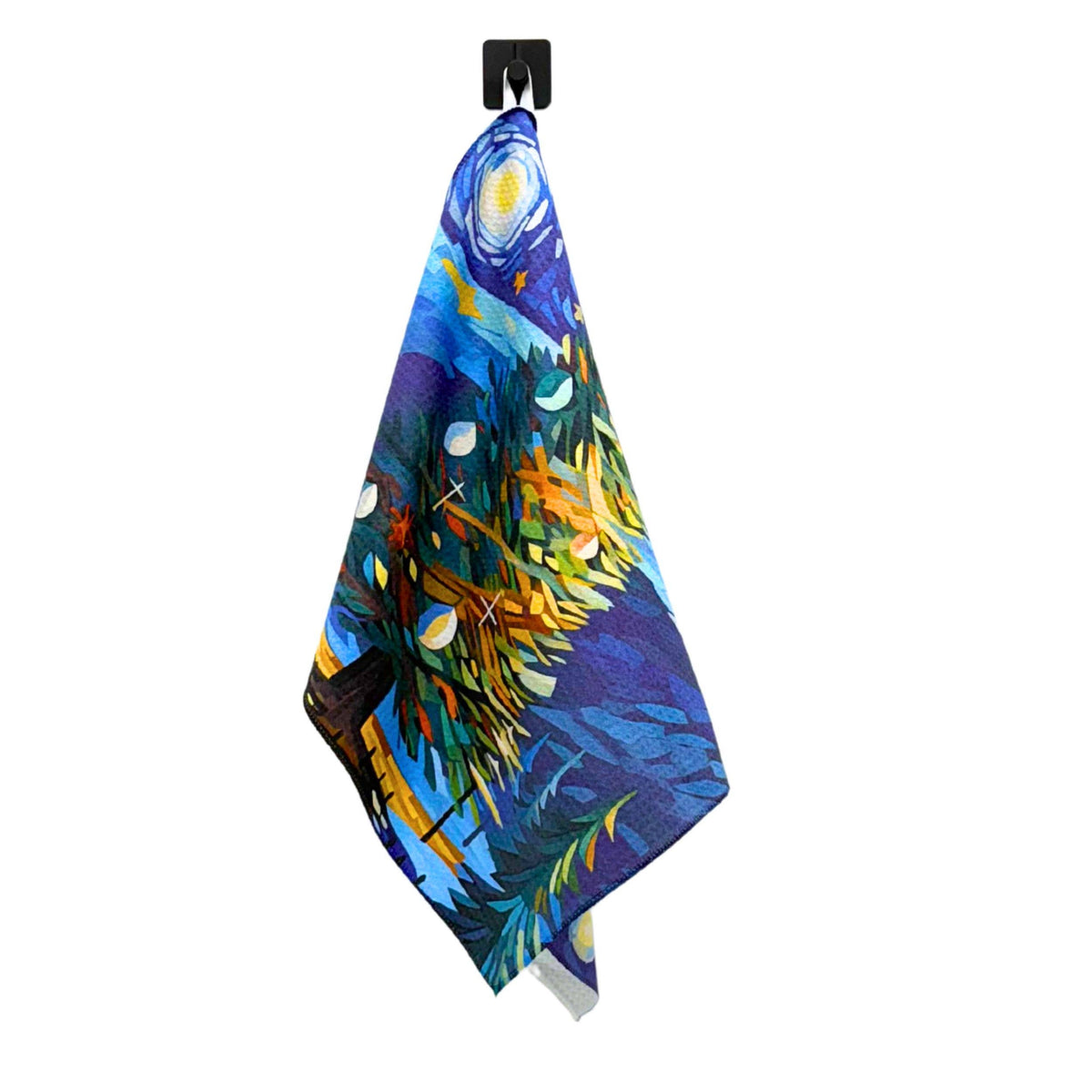 Starry Night Christmas Tree Tea Towel