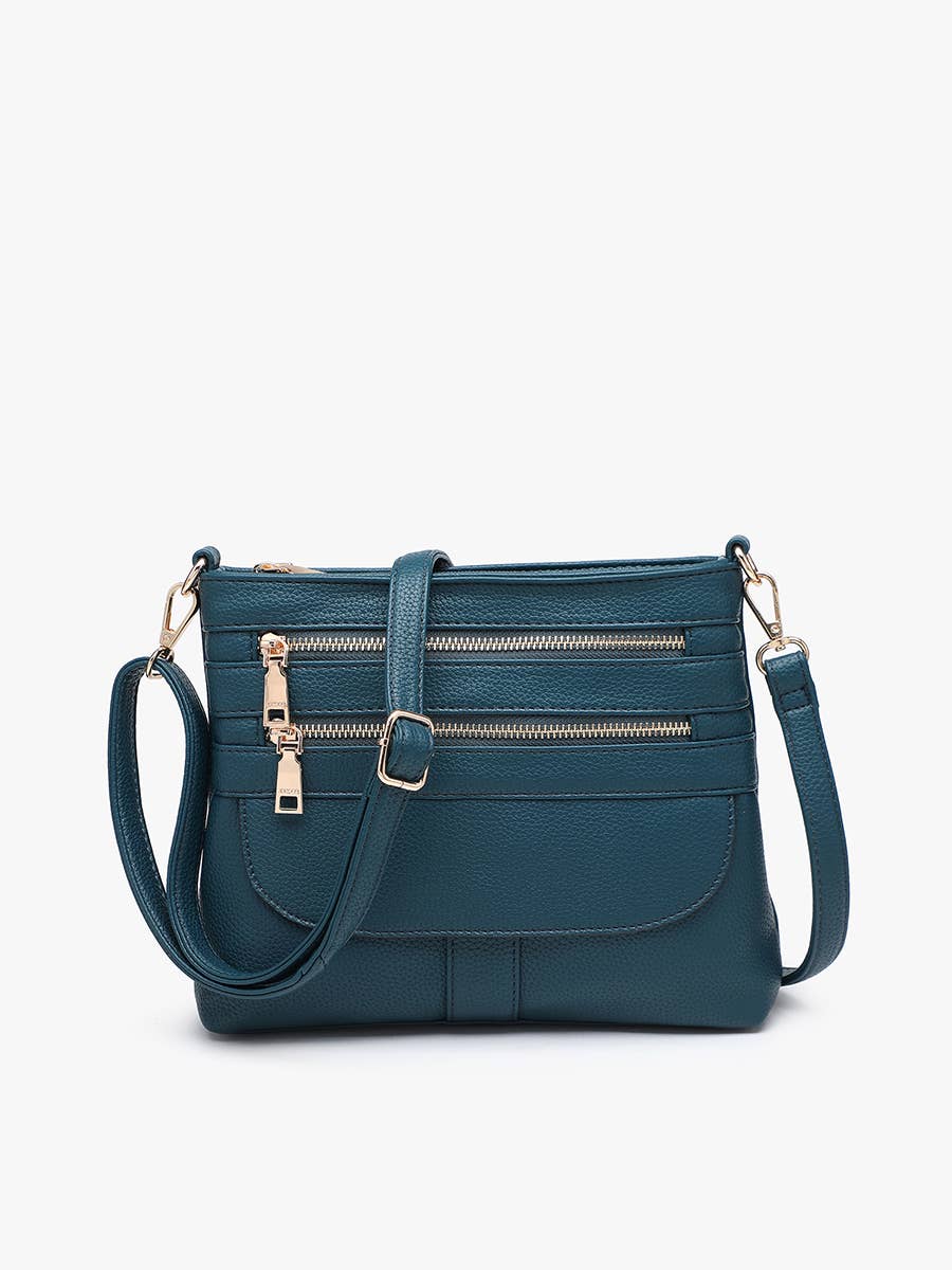 Octavia Crossbody w/ Multi-Zip Compartments