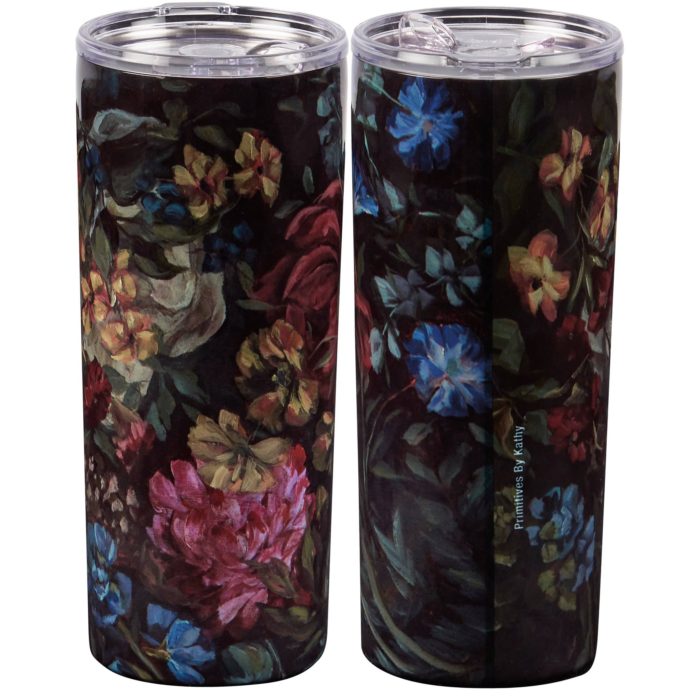 Moody Floral Coffee Tumbler