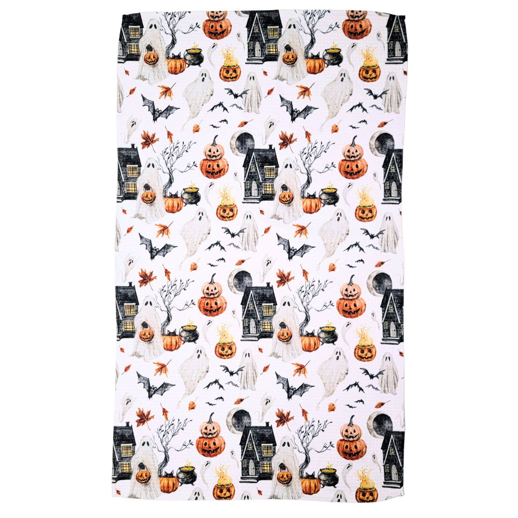 Haunted House Trick or Treat Tea Towel