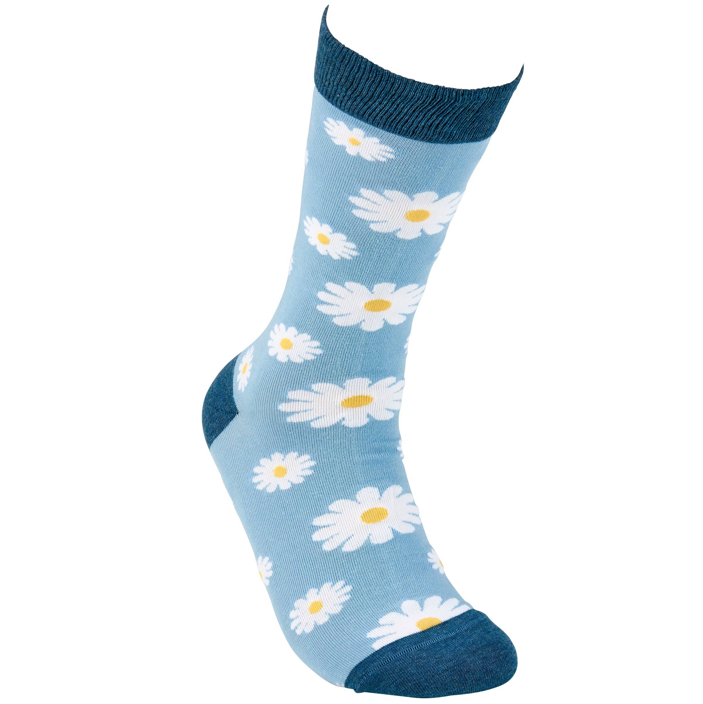 Blue Daisy Socks