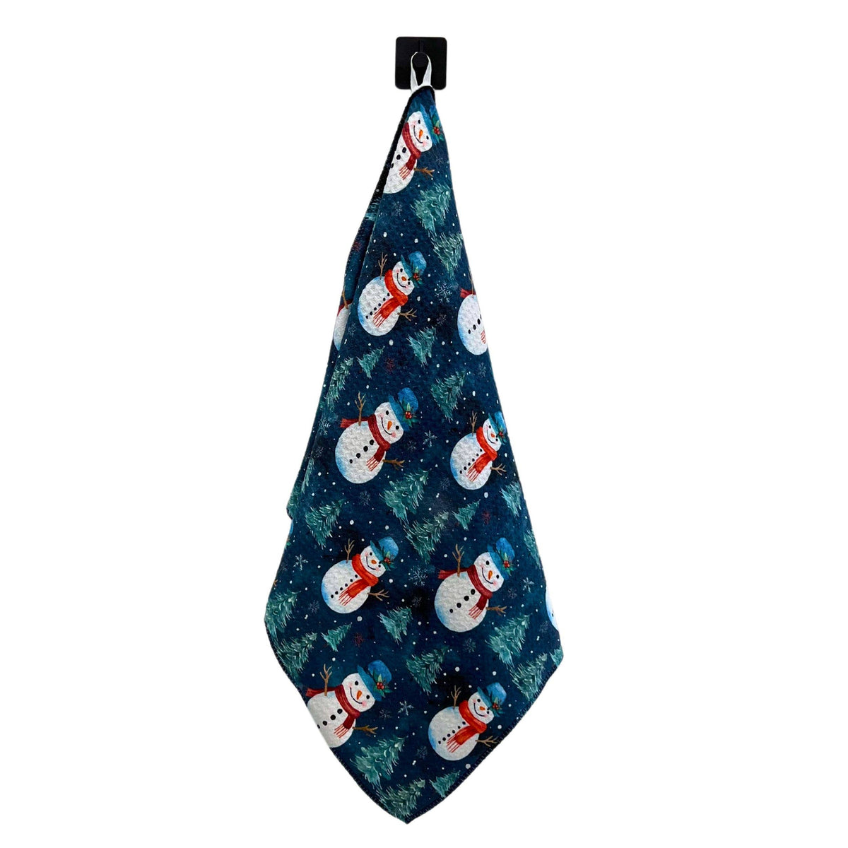 Snowman With Christmas Tree Tea Towel
