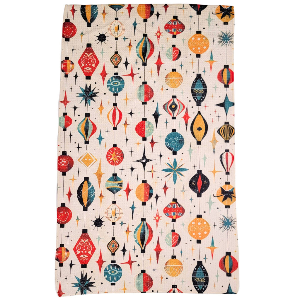 Holiday Ornaments Christmas Tea Towel