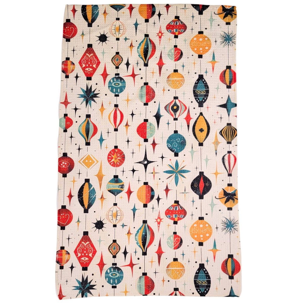 Holiday Ornaments Christmas Tea Towel