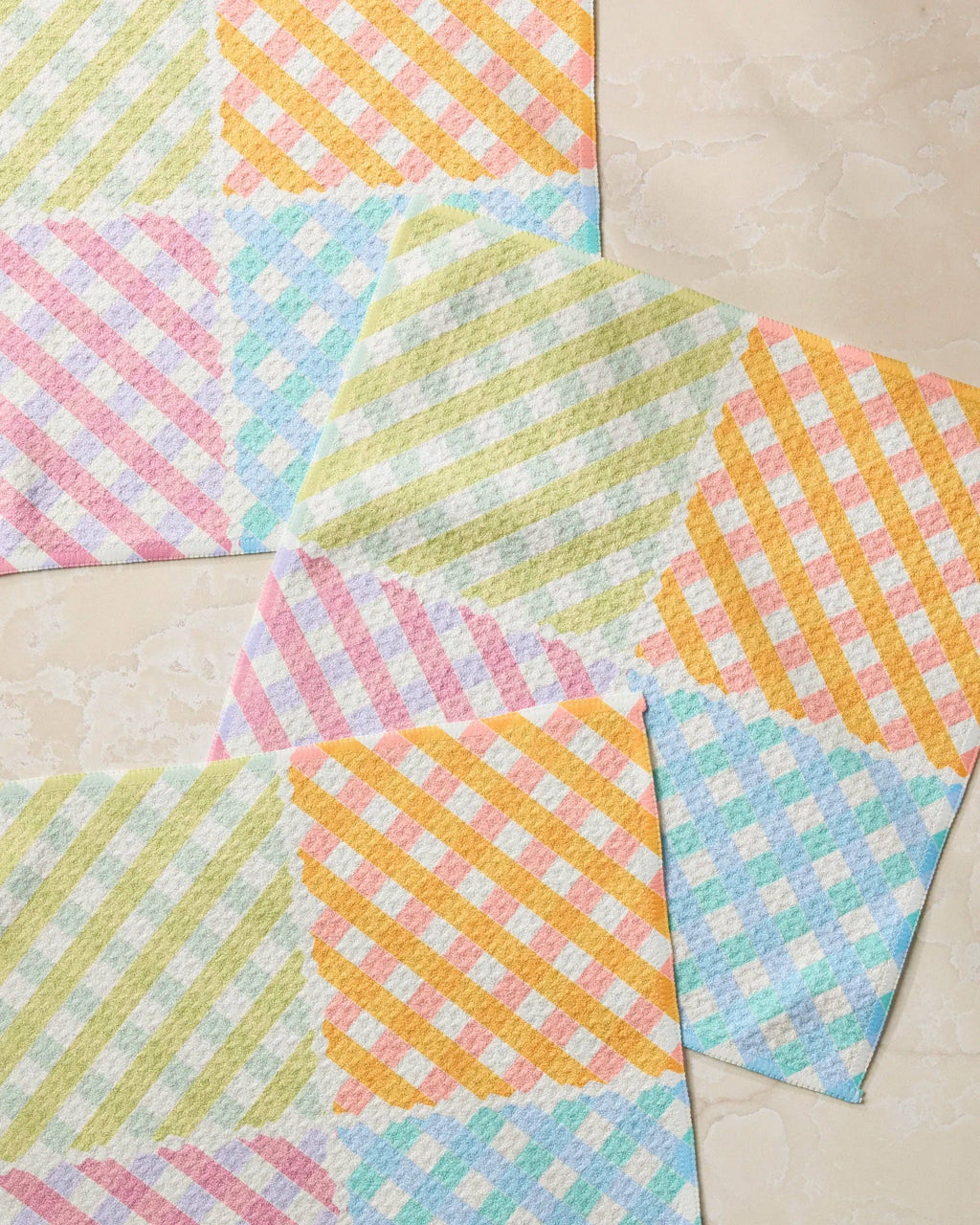 Patio Check Dishcloth Set