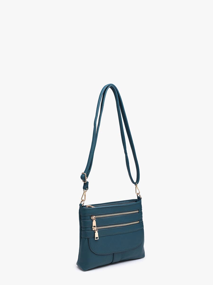 Octavia Crossbody w/ Multi-Zip Compartments