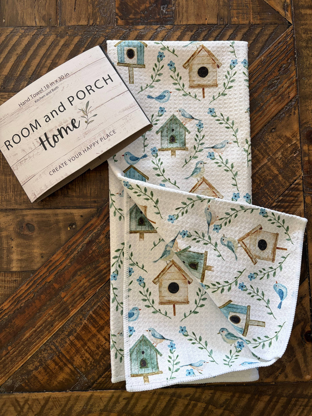 Birdhouses Double-Sided Tea Towel - Recycled Microfiber