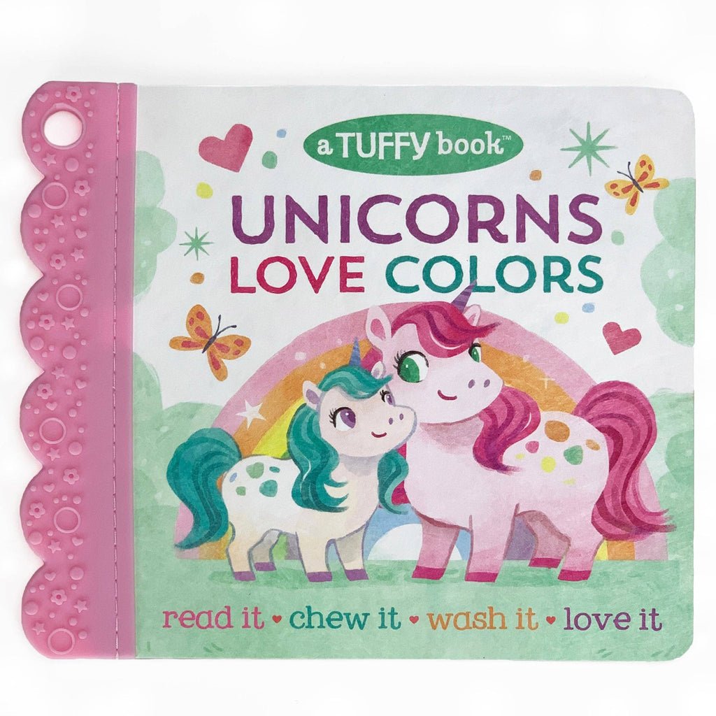 Unicorns Love Colors Tuffy Teether Book