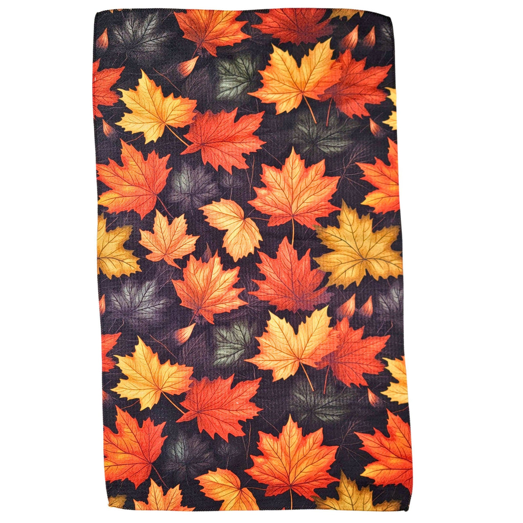Autumn Leaves Soft Kitchen Waffle Towel
