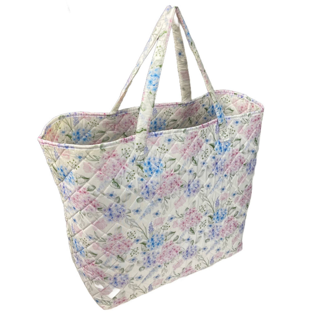 Royal Hydrangea Designer Quilted Tote Bag