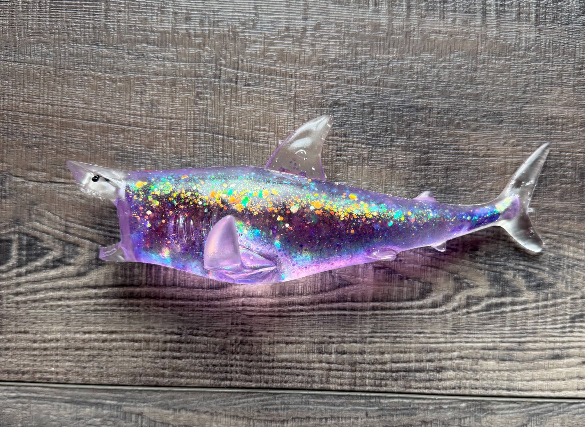 Glitter Maltose Shark Squishy Toy