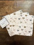 Cute Coffee Cups Dishcloth Set