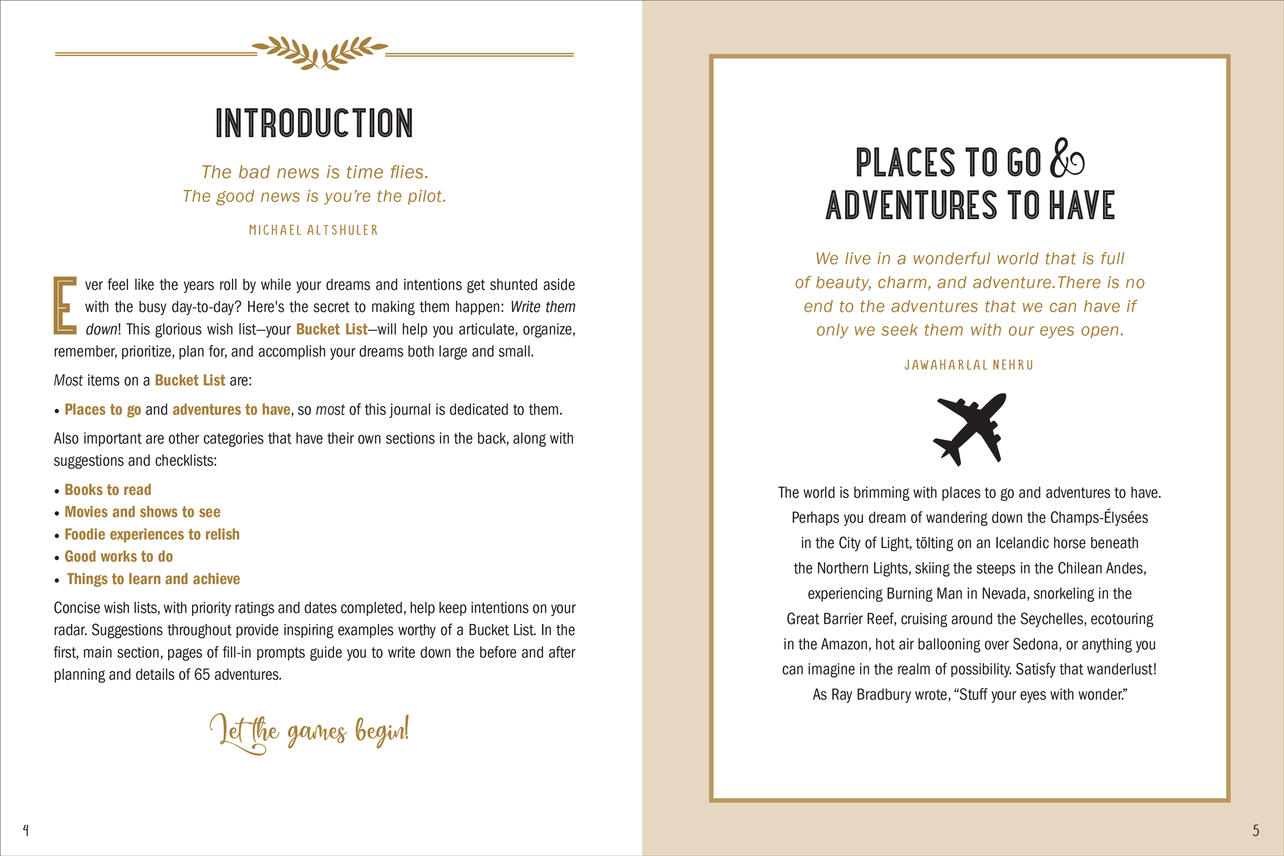 My Bucket List Journal