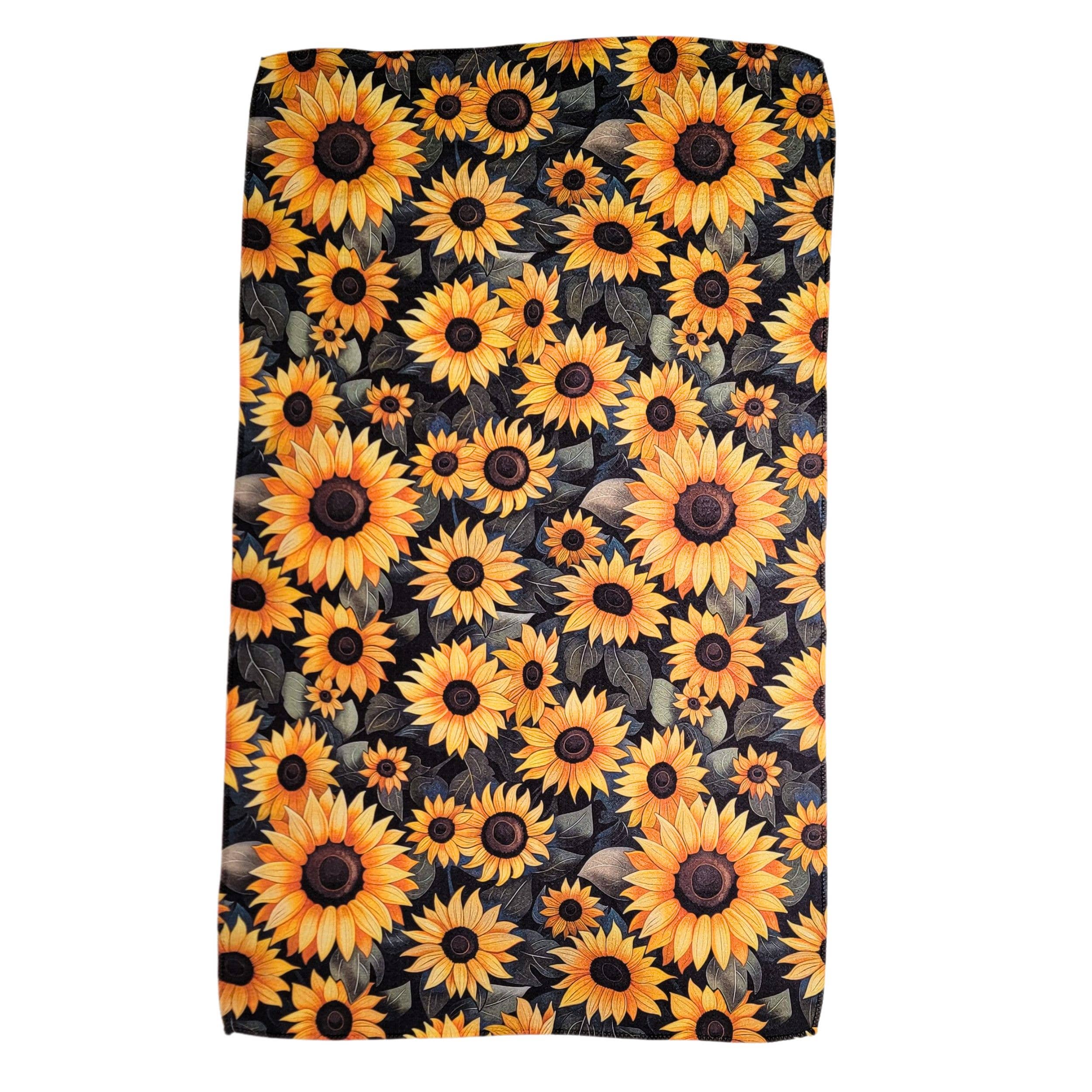 Fall Sunflower Tea Towel With Hanging Loop