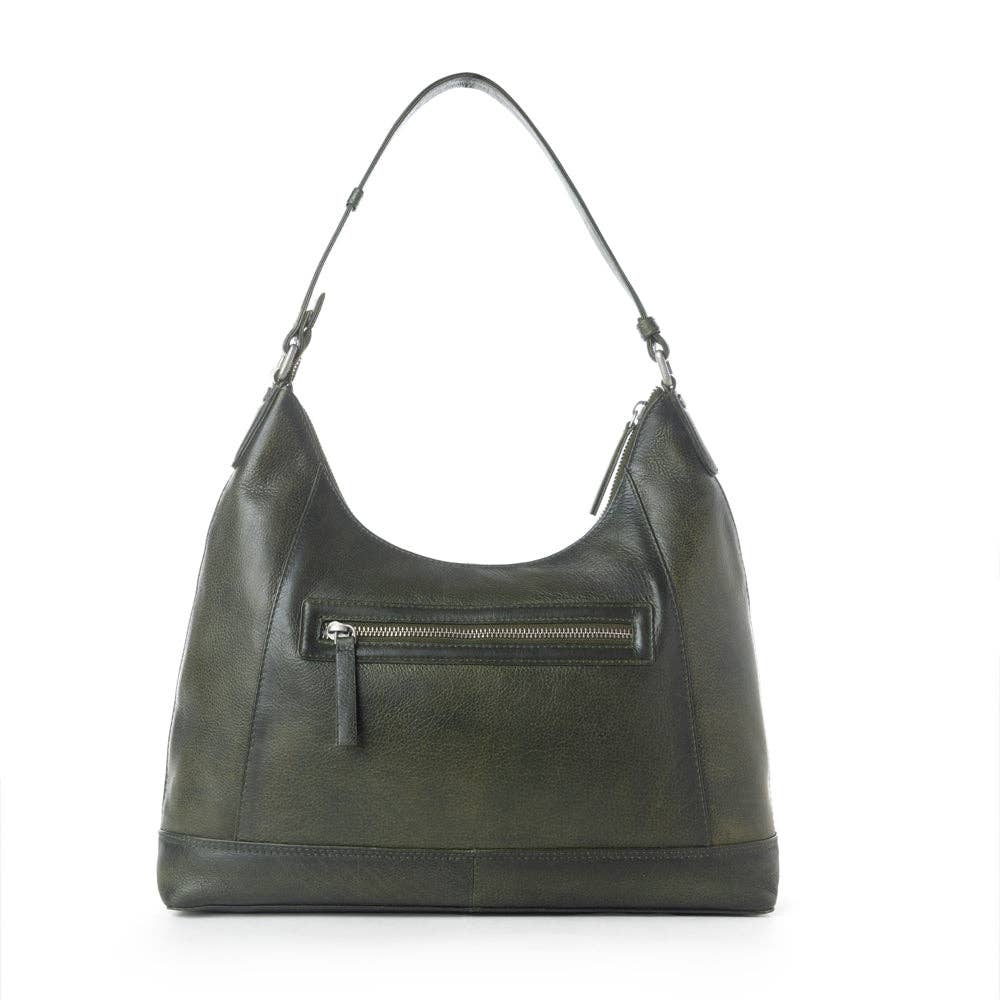 Zidana Marlowe Dusk Veg Tanned Leather Bag in Twilight Smoke