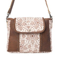 Oakline Cotton & Leather Shoulder Bag in Mocha Beige