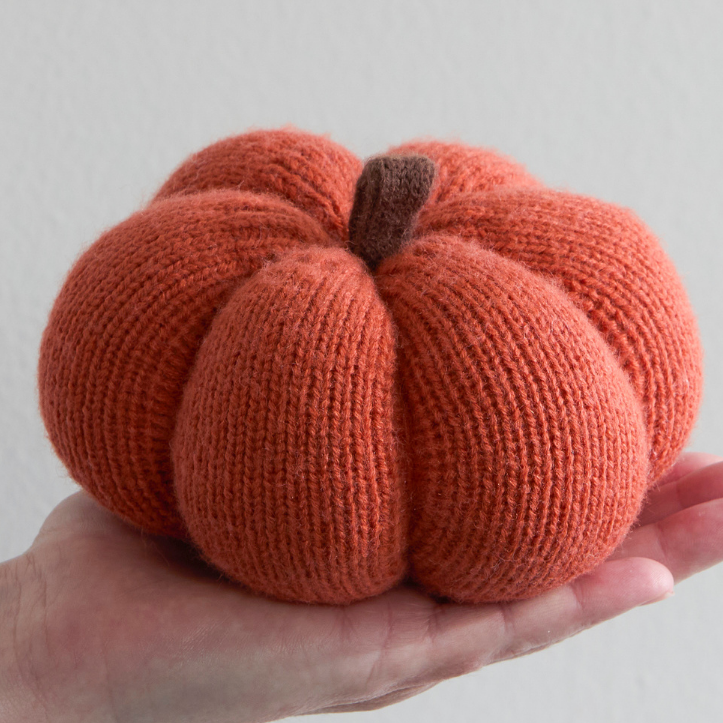 Artisan Handcrafted Cozy Pumpkins—Variegated Knit Yarn Colors