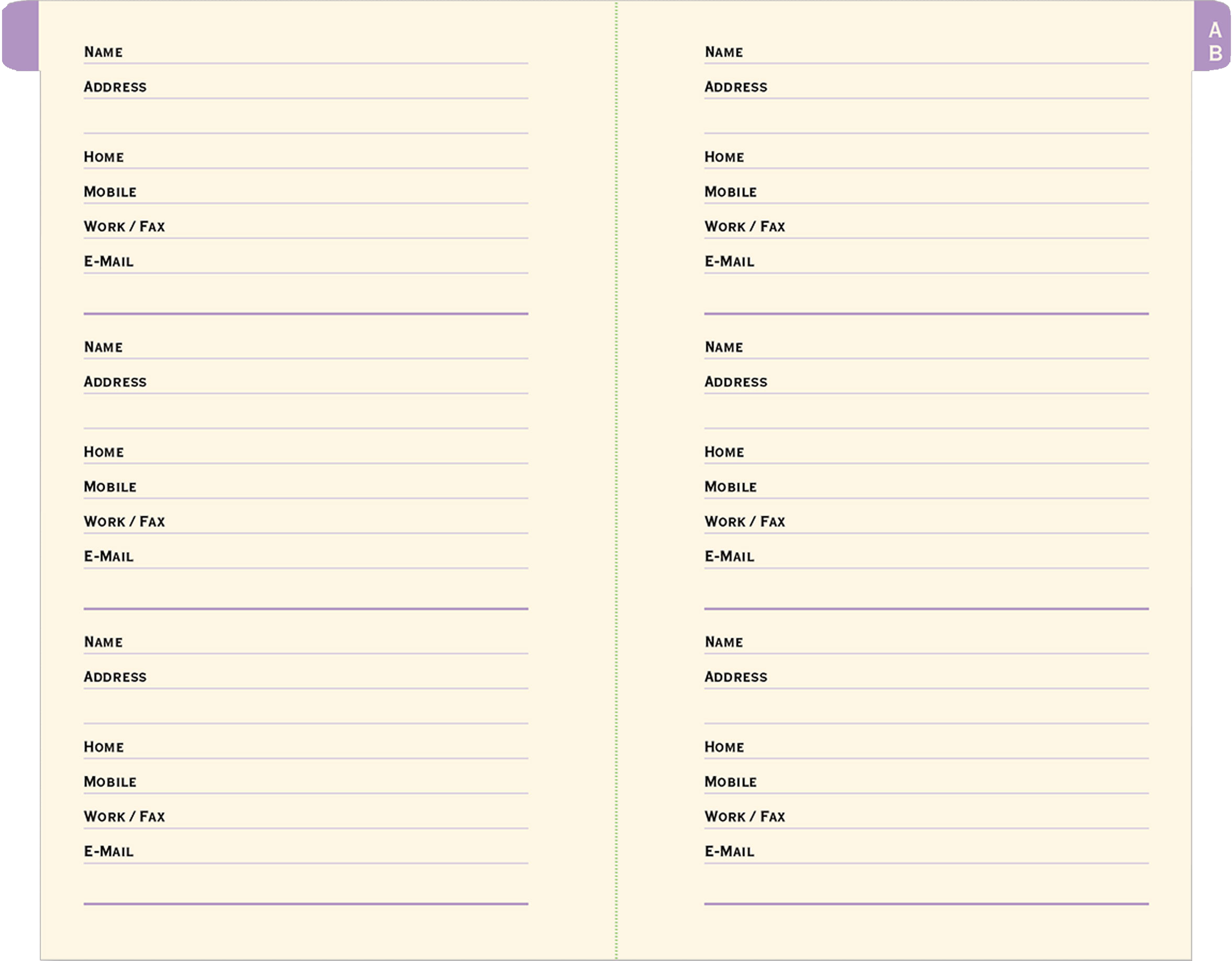 Fuchsia Blooms Address Book