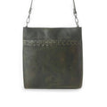 Zidana Mirelle Woven Veg Tanned Leather Sling Bag in Oliva Nero