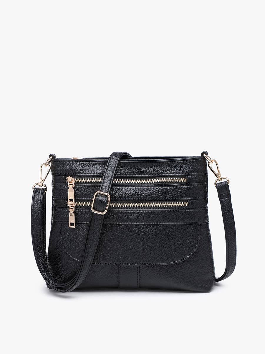 Octavia Crossbody w/ Multi-Zip Compartments