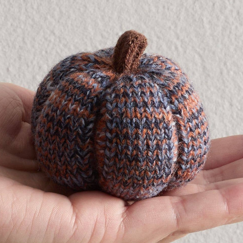 Artisan Handcrafted Cozy Pumpkins—Variegated Knit Yarn Colors