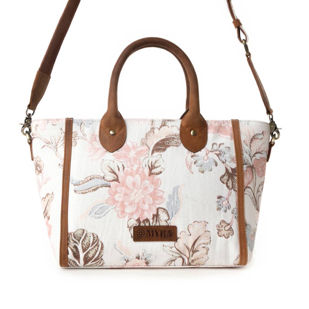 Myra Rosy Trails Crossbody Bag in Faded Plum