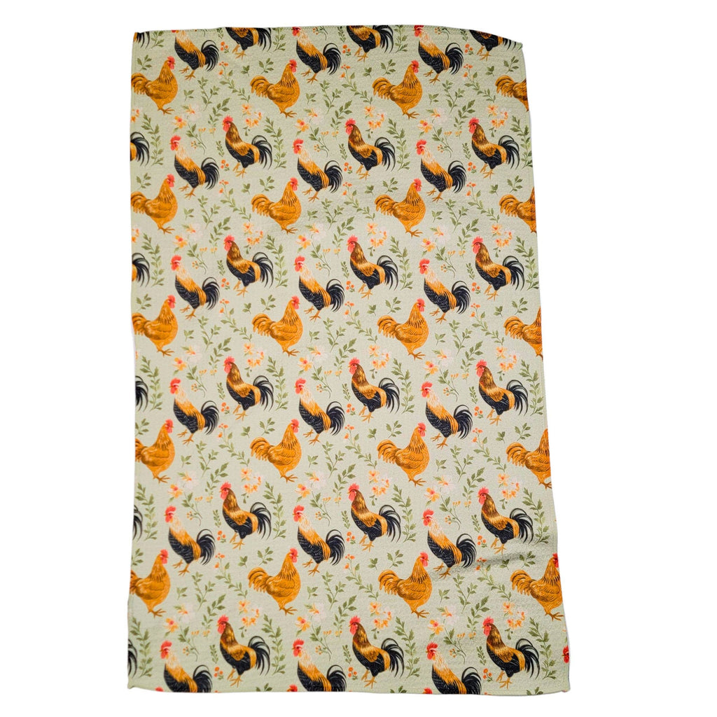 Rooster in the Hen House Tea Towel