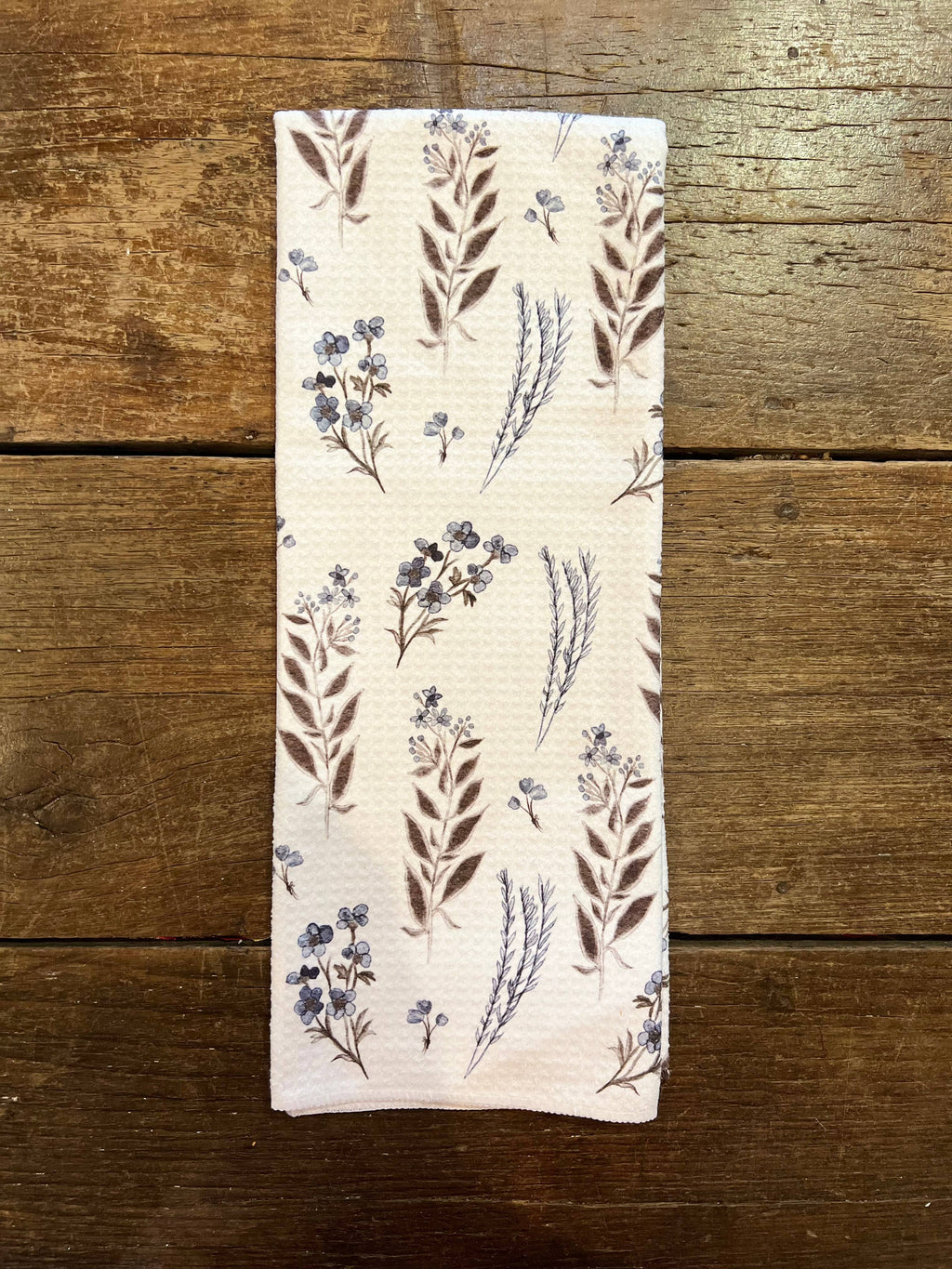Calm Floral Double-Sided Tea Towel - Recycled Microfiber