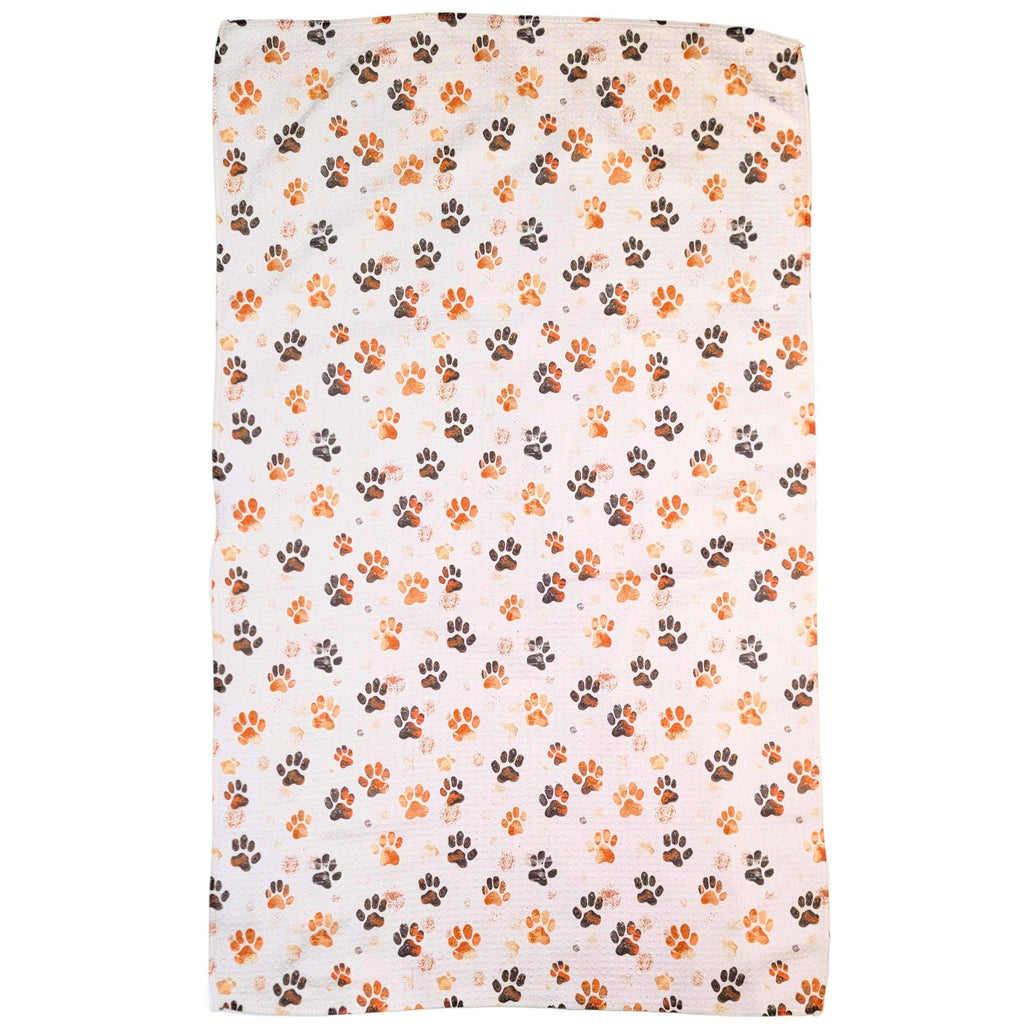 Dirty Dog Paw Prints Tea Towel